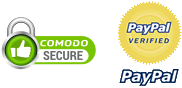 Secured by Comodo SSL and PayPal Verified